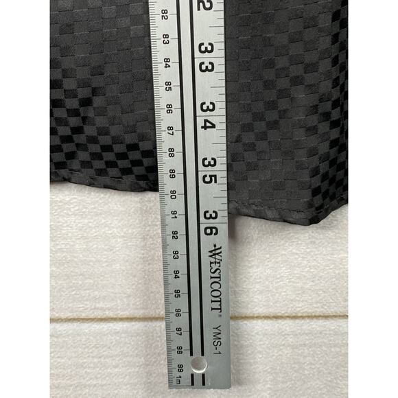 Blu Pepper Dress Sz M Black Checkered On/Off Shoulder Elastic Waist Flowy NWT - Picture 5 of 12